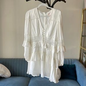 White Cinq à Sept Lace Dress